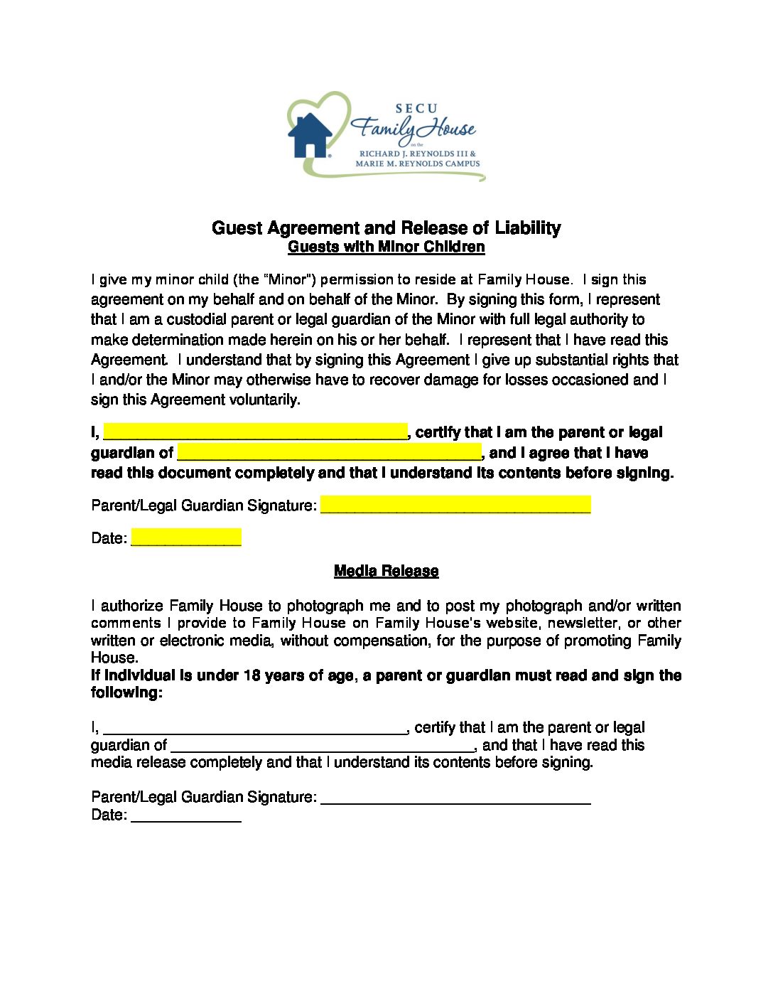 Release Of Responsibility Form